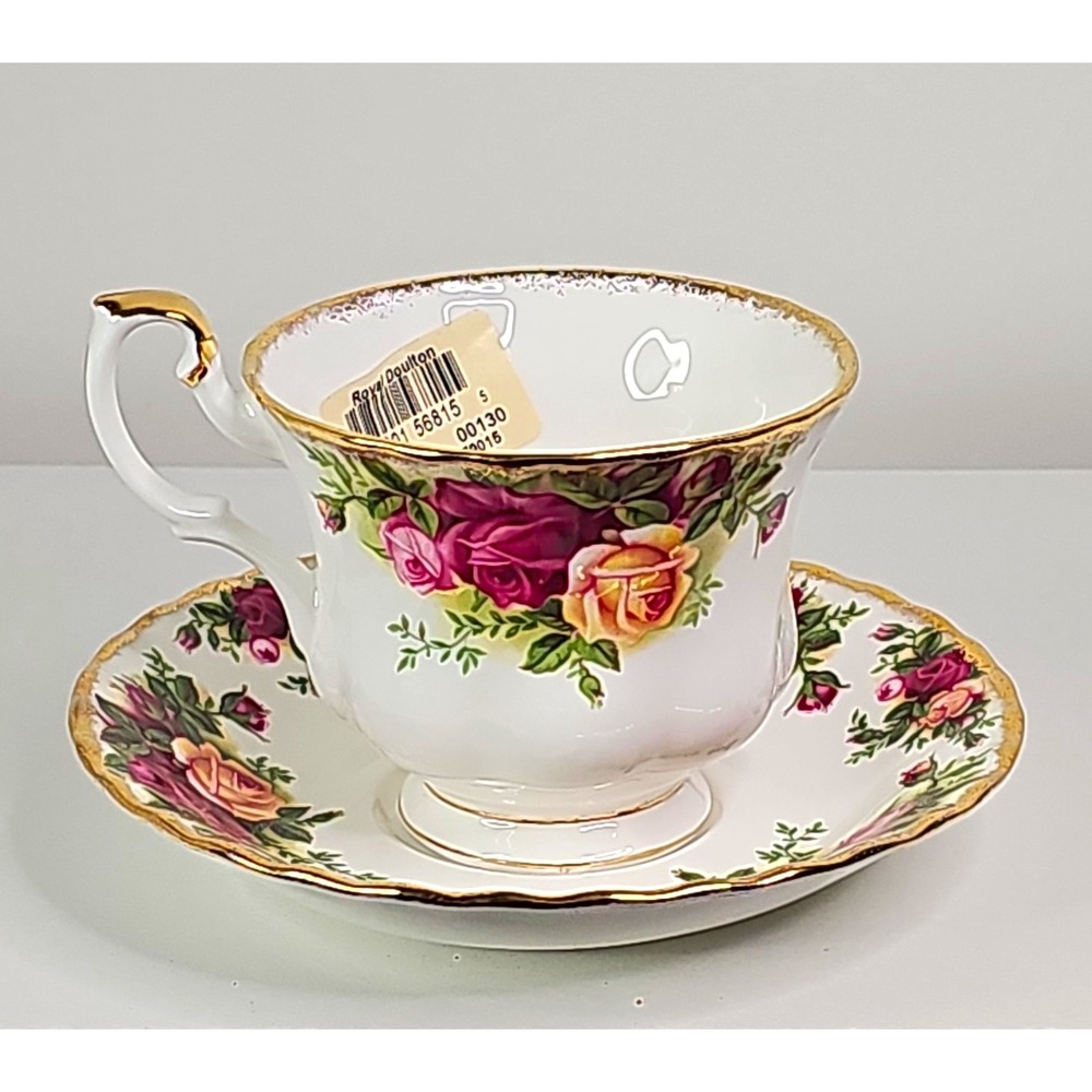 Royal Albert Country Roses Bone China Tea Cup & Saucer Set, England